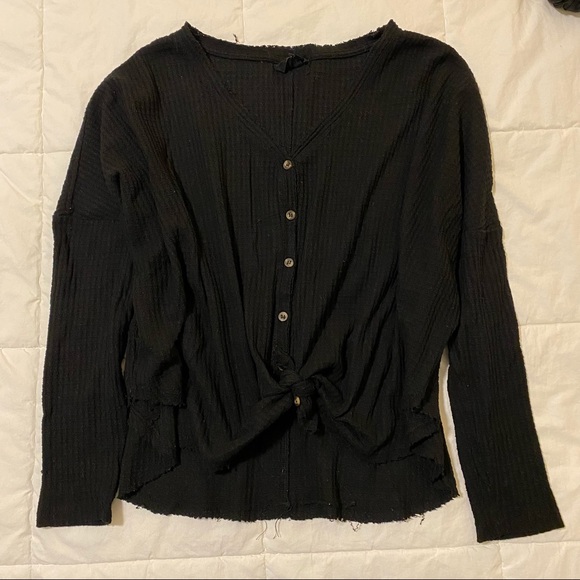 Urban Outfitters Out From Under Jojo Oversized Thermal Button Front Top - Picture 8 of 8